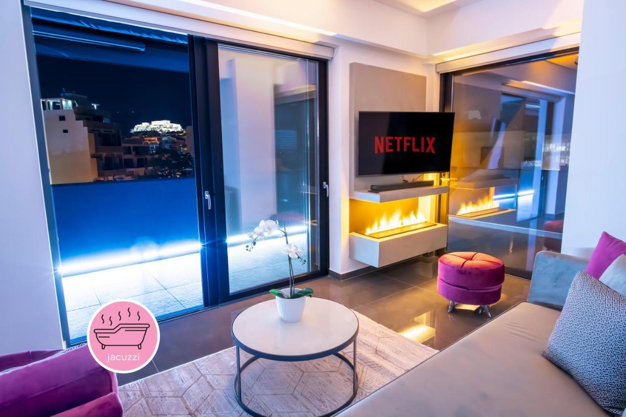 Appartement Luxury Penthouse With Acropolis View And Jacuzzi à Athènes Extérieur photo